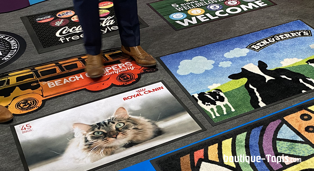 Tapis imprimé avec logo